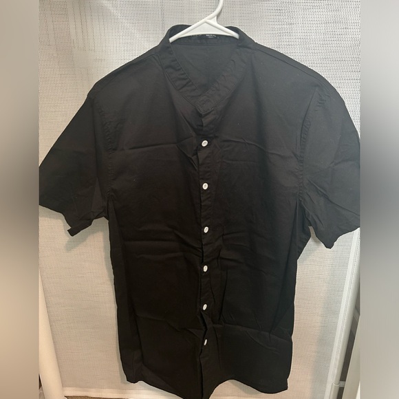 Mens Black Button Up Shirt - Picture 1 of 2